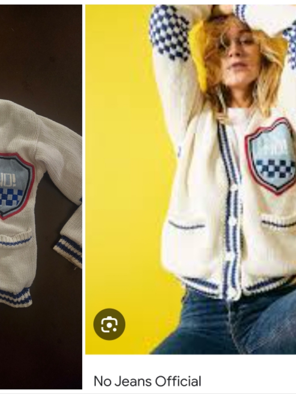 NO! Jeans Official Kith Revolve Race Car Checkered Cotton Cardigan M